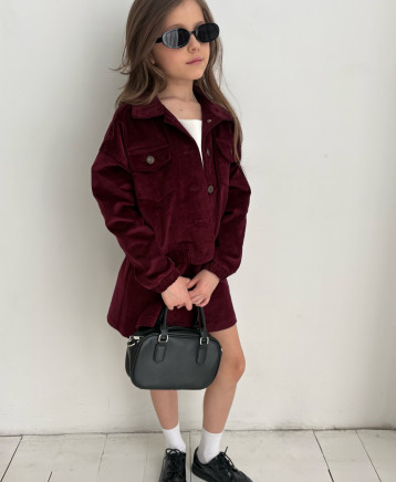 Костюм Velvet бургунді 