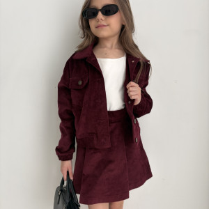 Костюм Velvet бургунді 
