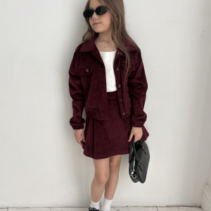 Костюм Velvet бургунді 