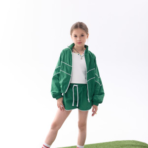 Шортики з плащівки GIRL зелені    