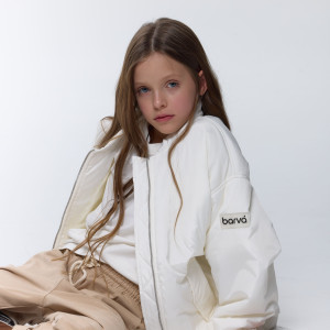 Бомбер куртка білий unisex