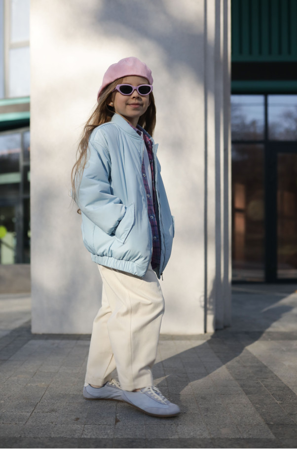 Бомбер-куртка ніжно-блакитна unisex