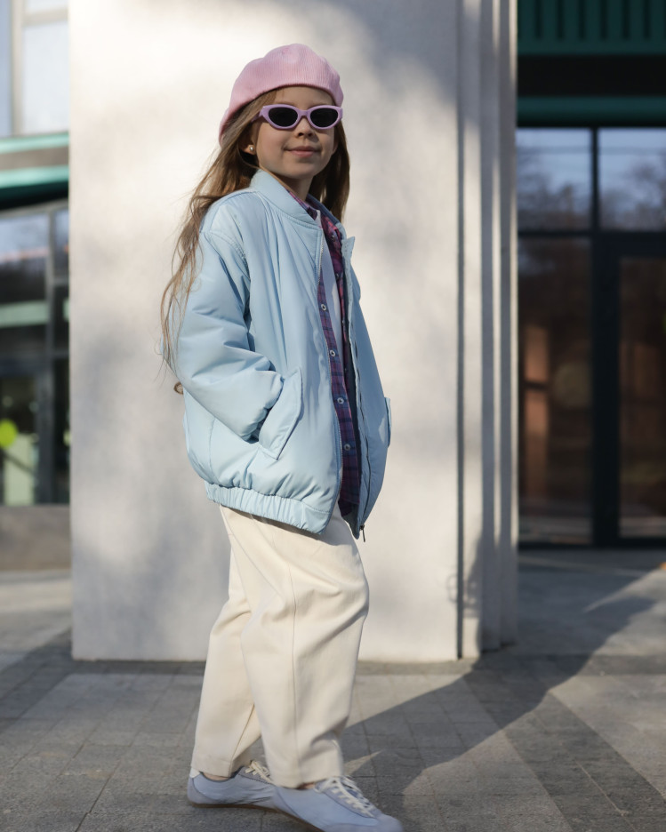 Бомбер-куртка ніжно-блакитна unisex