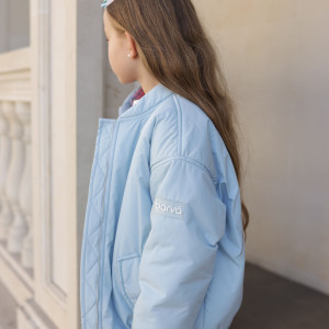 Бомбер-куртка ніжно-блакитна unisex
