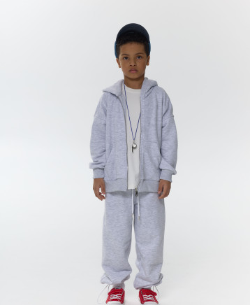 Худі зіп barvà сірий меланж unisex 