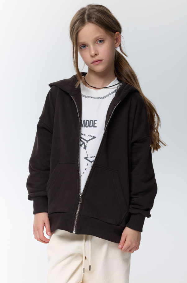 Худі зіп barvà шоколад unisex