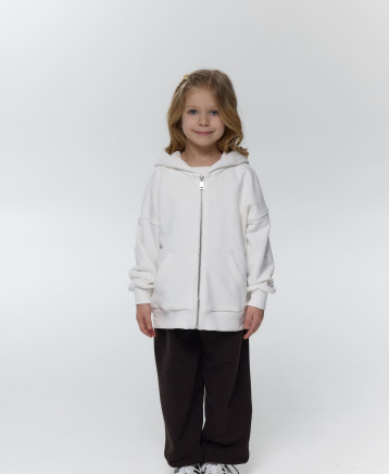 Худі зіп barvà білий unisex 