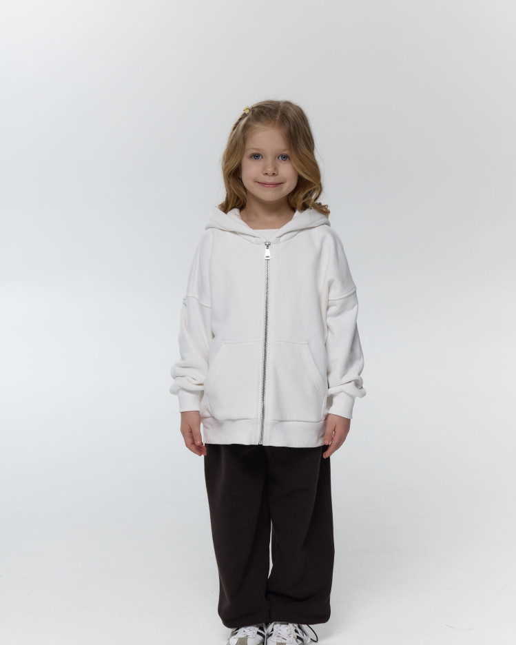 Худі зіп barvà білий unisex 