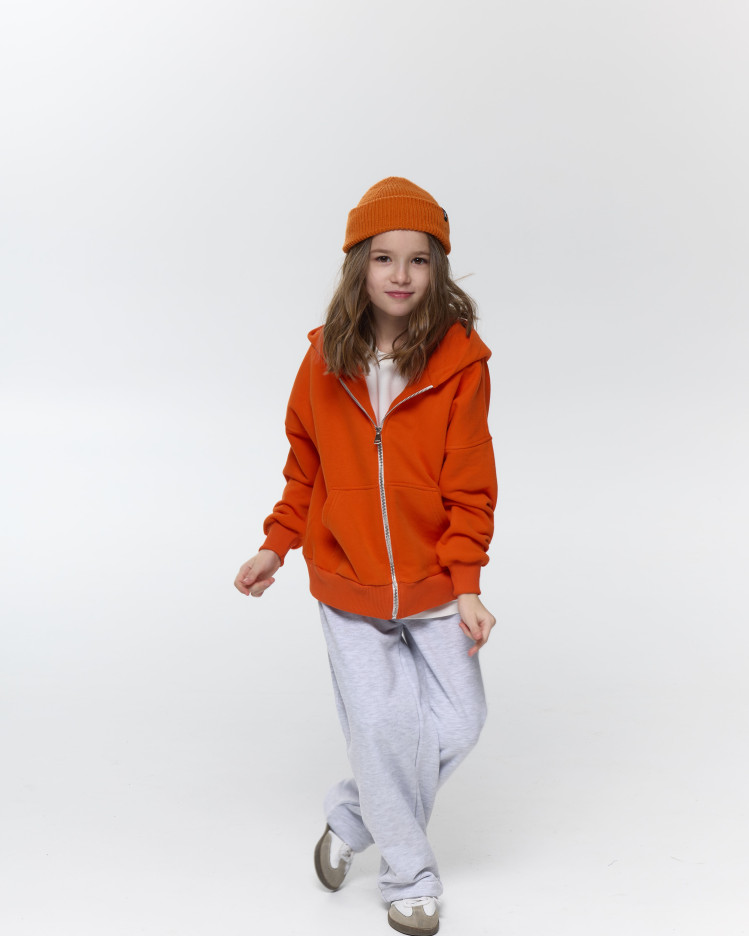 Худі зіп barvà оранж unisex