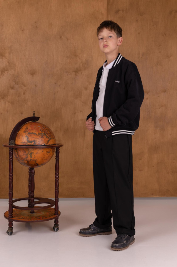 Бомбер шкільний BOY чорний 