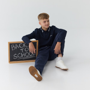 Лонгслів шкільний BOY темно-синій     