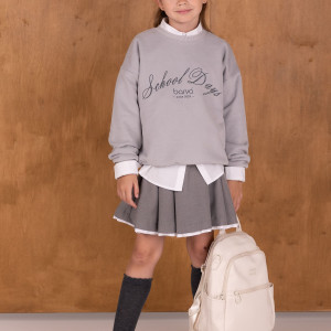 Спідниця шкільна з кантом сіра   