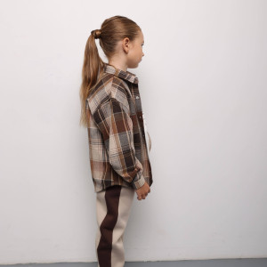 Сорочка картата бежева unisex