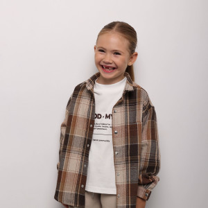 Сорочка картата бежева unisex