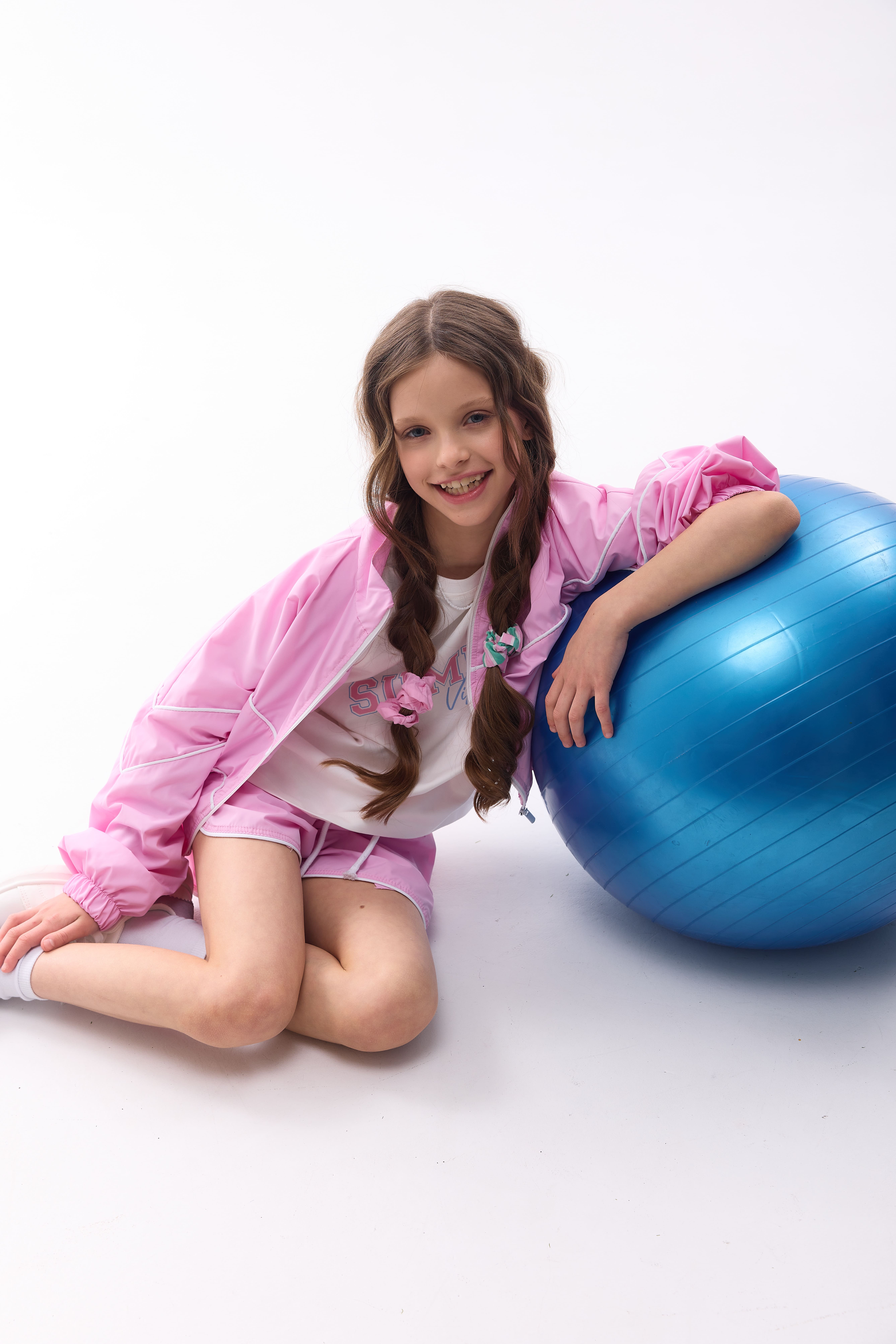 Шортики з плащівки GIRL рожеві  