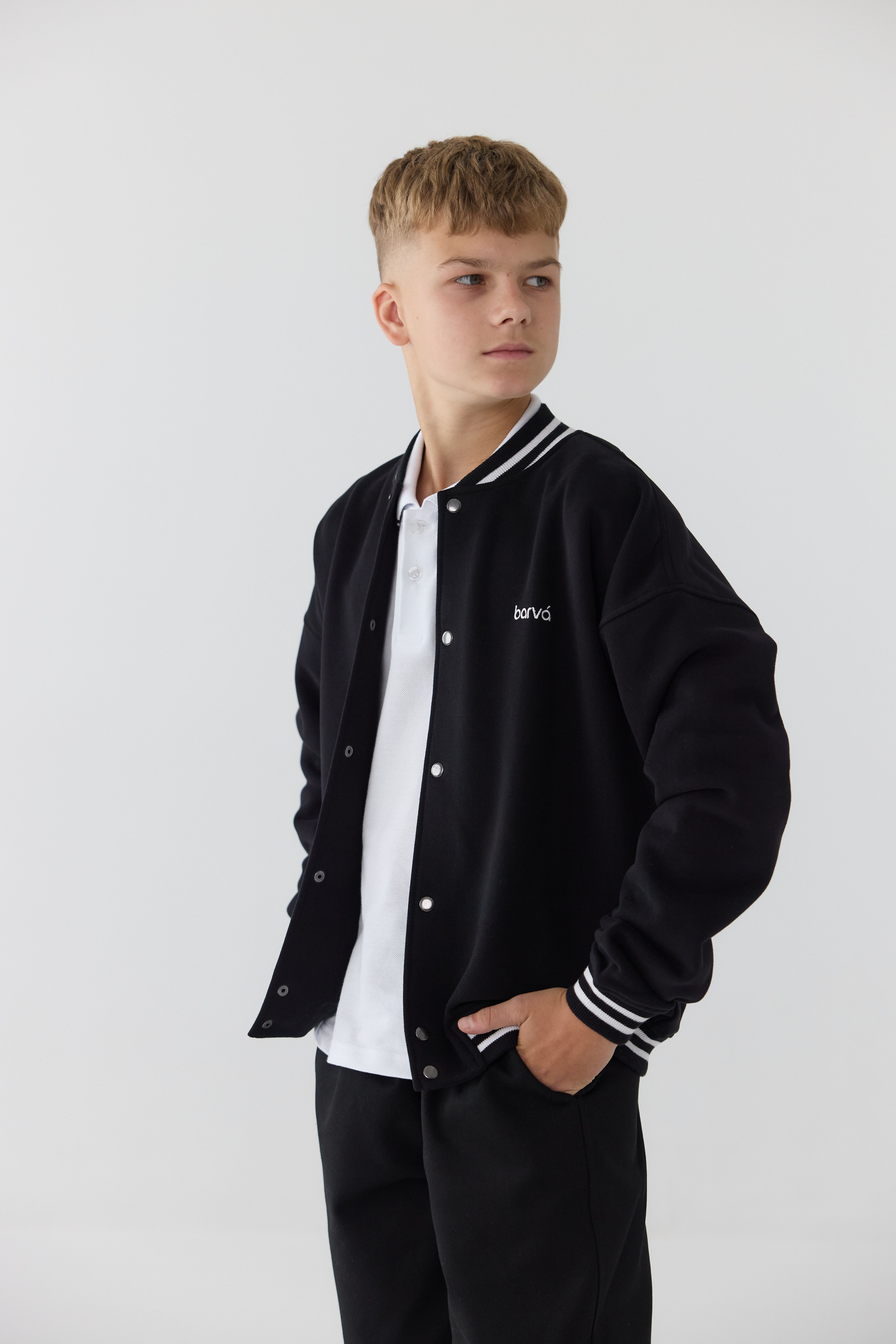 Бомбер шкільний BOY чорний 