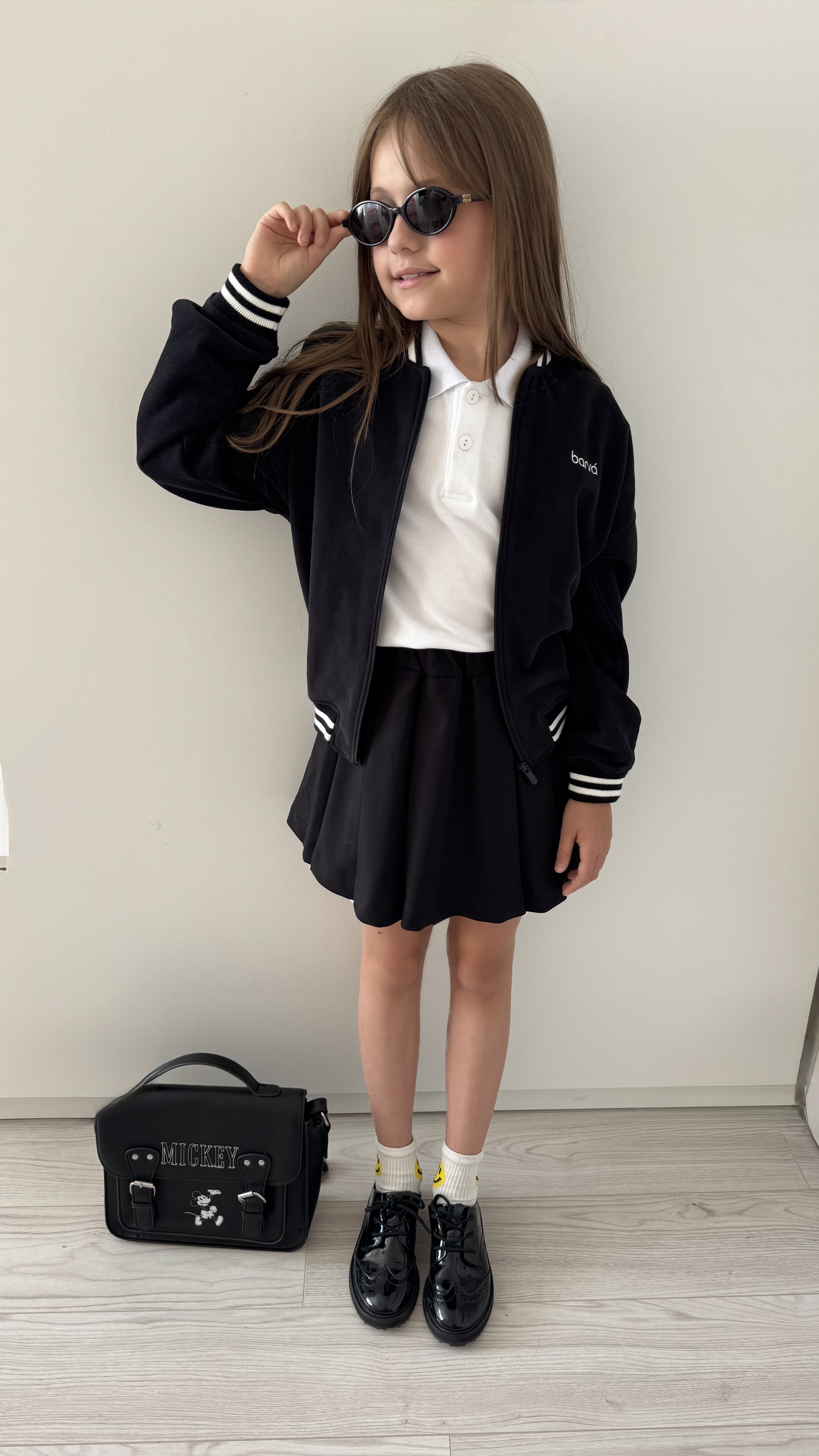 Бомбер шкільний GIRL чорний 