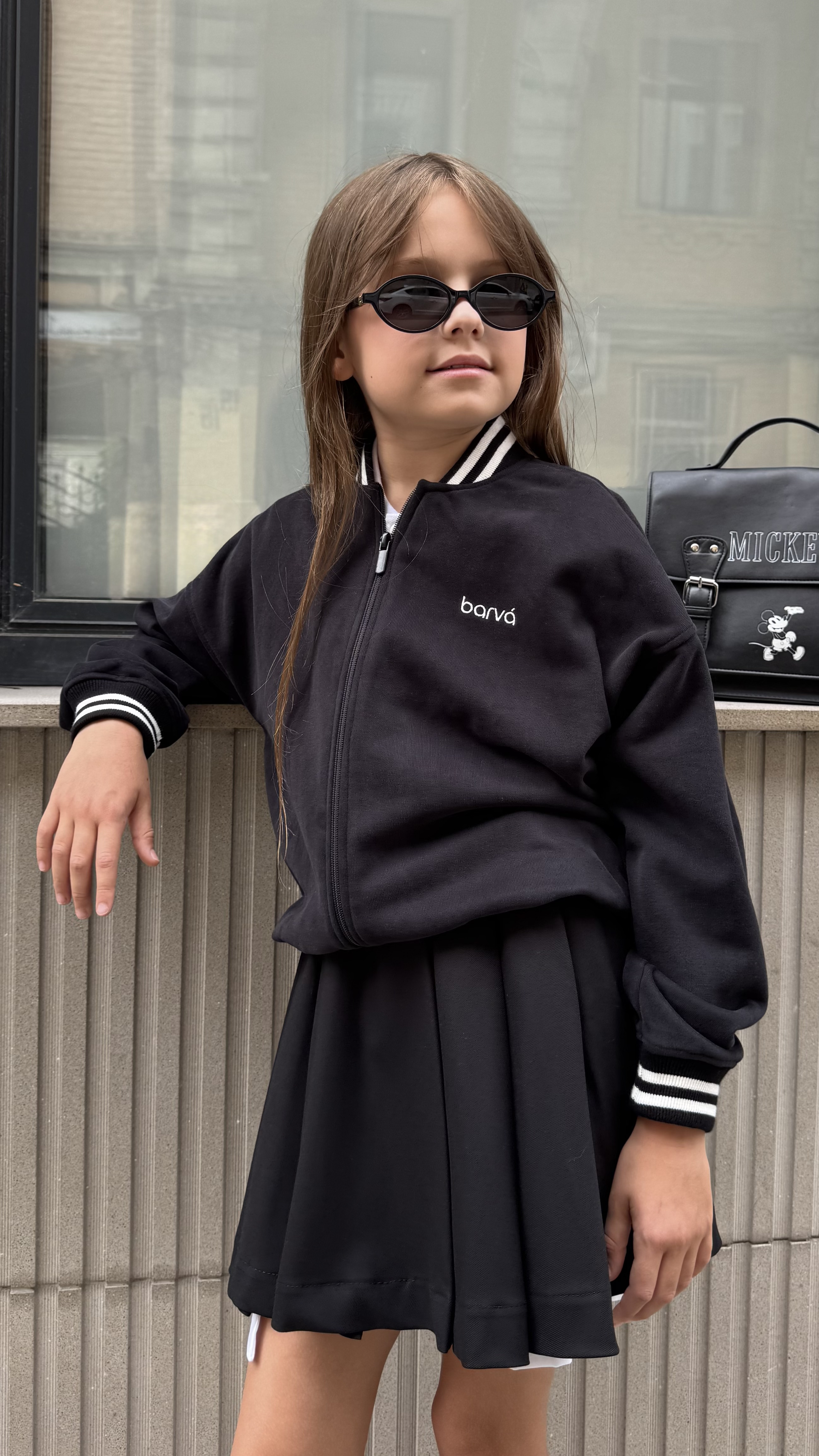 Бомбер шкільний GIRL чорний 
